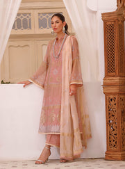 Pink Colored Chiffon Salwar Kameez Pakistani Eid Dress