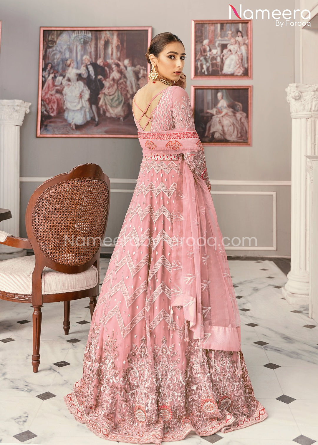 Pink Dress Design in Pakistan