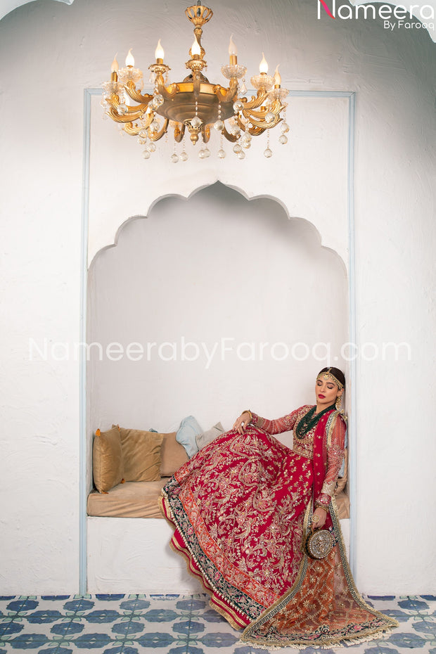 Designer Pink Embroidered Dress in Frock Style 2021