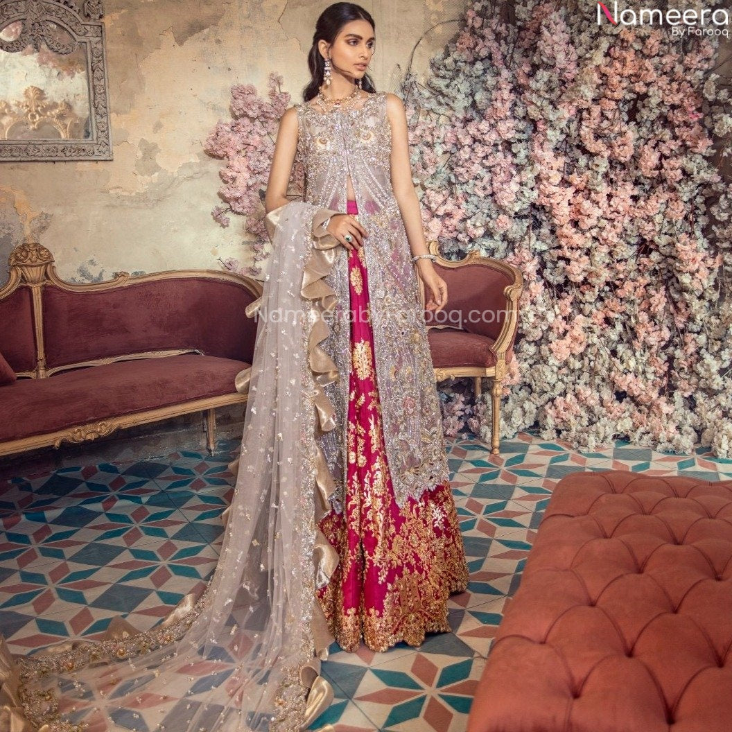 Pink Embroidered Lehenga