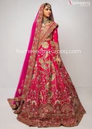 Pink Embroidered Lehenga