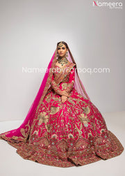 Designer Pink Embroidered Lehenga for Wedding 2021