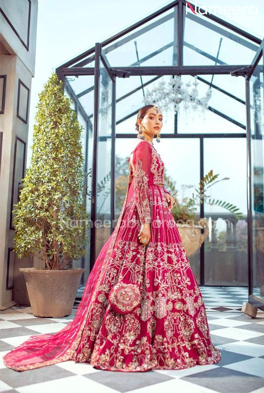 Pink Floral Lehenga