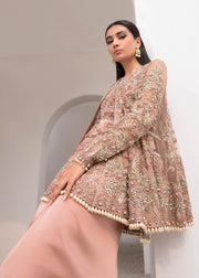 Pink Frock Suit Design for Pakistani Wedding 