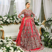 Pink Front Open Gown Lehenga Pakistani Wedding Dress 2023