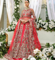 Pink Front Open Gown Lehenga Pakistani Wedding Dresses 2023