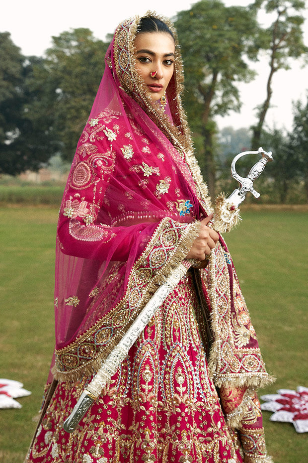 Pink Golden Lehenga Choli