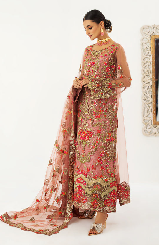 Pink Kameez Trouser Dupatta Pakistani Wedding Dress Online