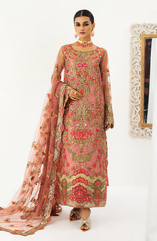 Pink Kameez Trouser Dupatta Pakistani Wedding Dress