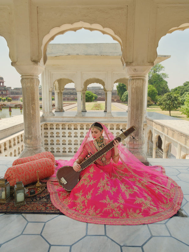 Pink Lehenga Blouse Dupatta Bridal Dress Pakistani Online