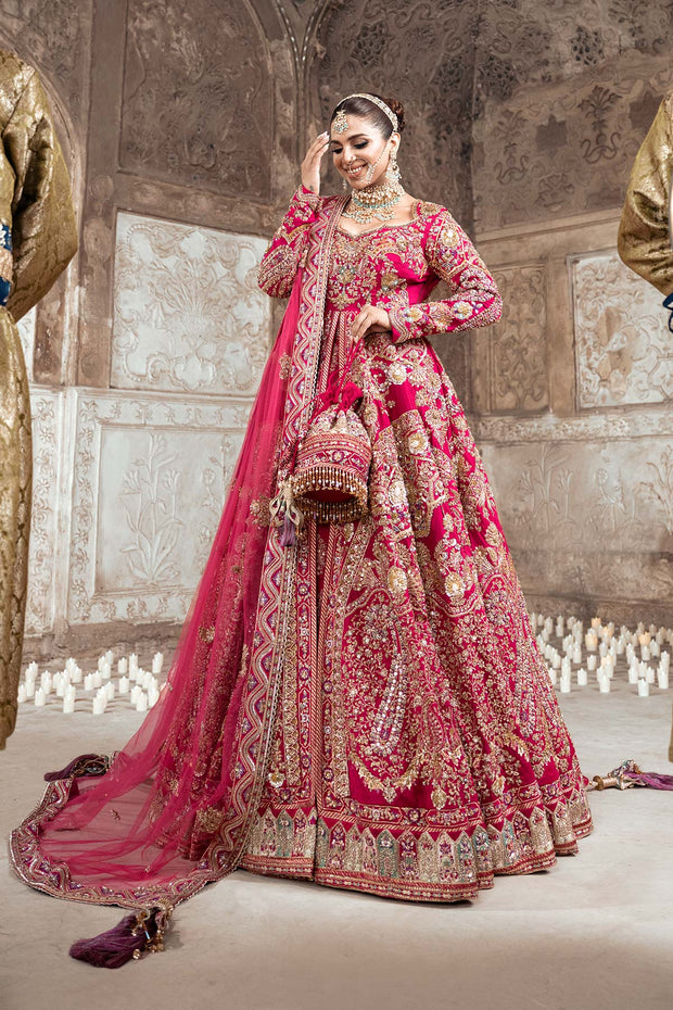 Pink Lehenga Bridal Pishwas for Pakistani Bridal Wear