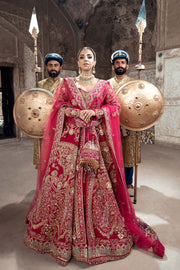 Pink Lehenga Bridal Pishwas for Pakistani Bridal Wear]