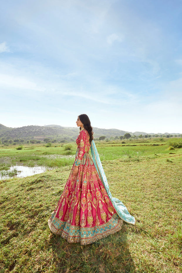 Pink Lehenga Choli and Dupatta Dress for Wedding