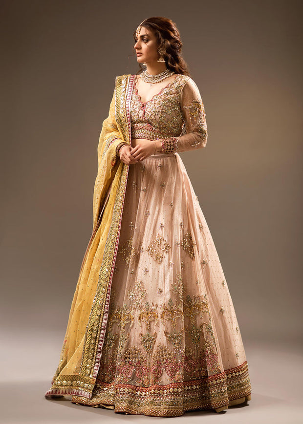 Pink Lehenga Gown Design for Indian Bridal Wear