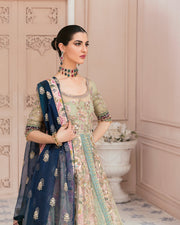Pink Lehenga with Front Open Gown Pakistani