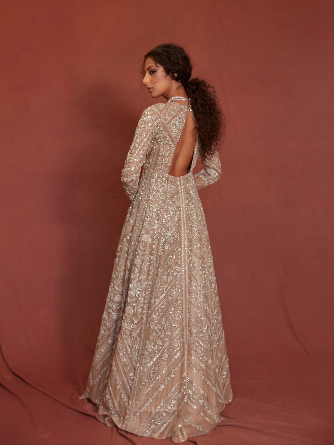 Pink Net Gown Lehenga Pakistani Wedding Dresses 2023