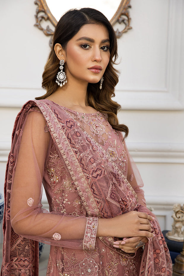Pink Pakistani Embroidery Dress with Long Kameez Latest