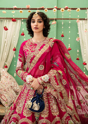 Pink Raw Silk Lehenga Choli 