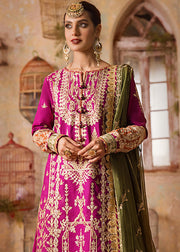 Pink and Green Lawn Kameez 