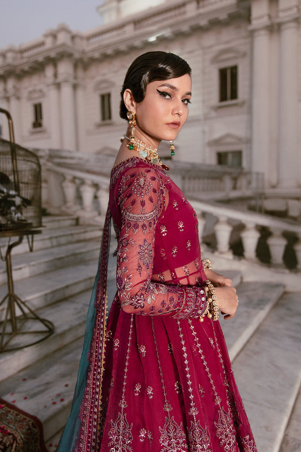 Pishwas Dress Pakistani with Lehnga in Red Color Online