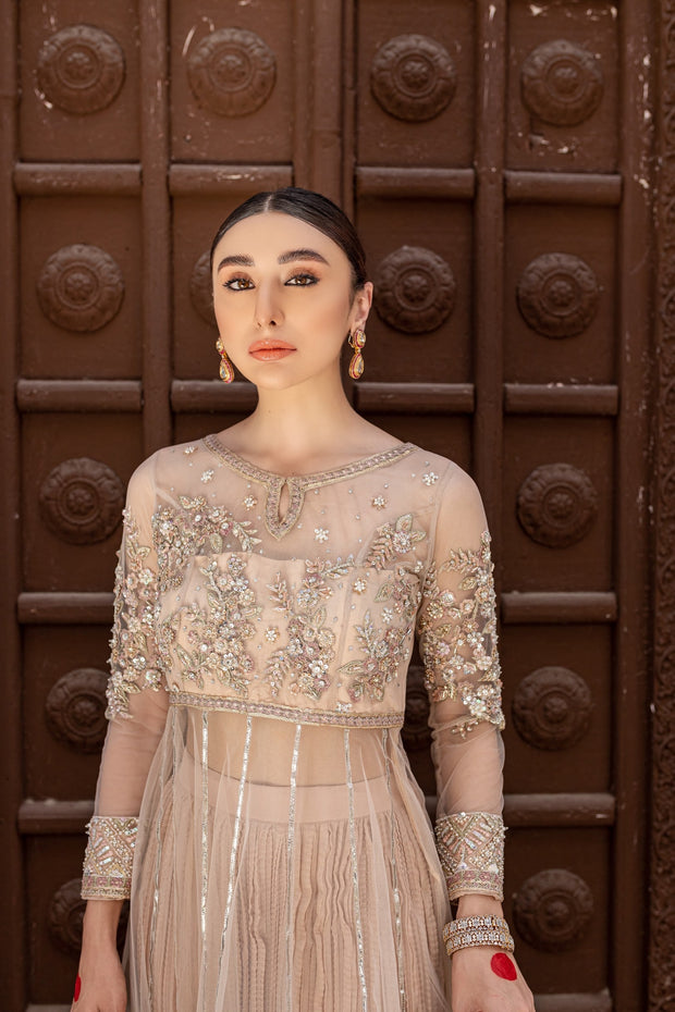 Pishwas Dress in Premium Net with Dupatta and Pants Online