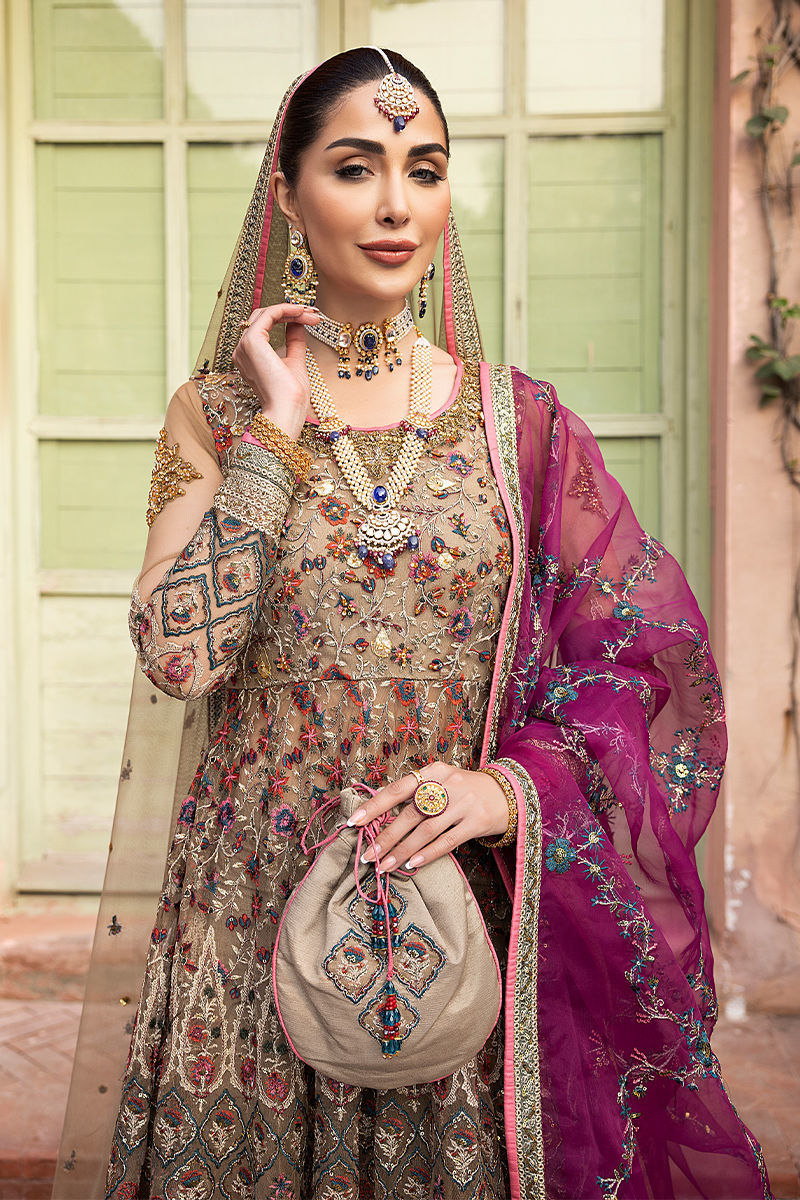 Premium Pishwas Frock Sharara Dupatta - Pakistani Bridal Dress