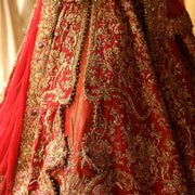 Pishwas Lehenga Red Bridal Pakistani Dress for Barat