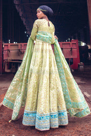 Pistachio Color Dress Pakistani in Pishwas Style Online