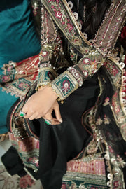Premium Black Wedding Dress Pakistani in Organza Gown Style