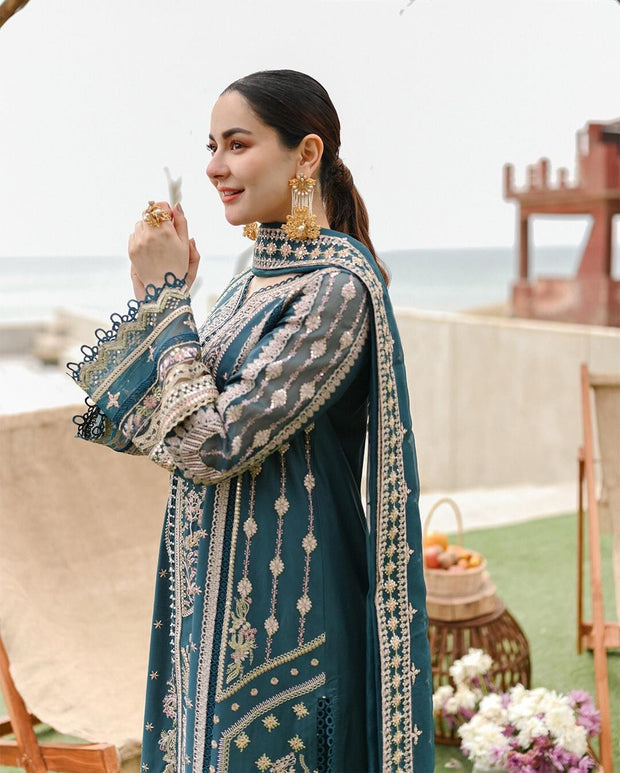 Premium Embroidered Kameez Trouser Dupatta Pakistani Eid Dress