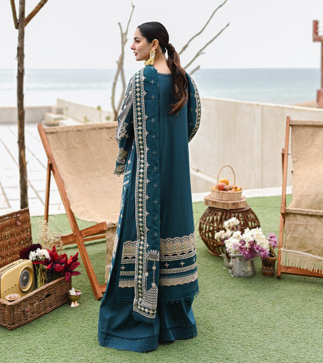 Premium Embroidered Kameez Trouser Pakistani Eid Dress Online