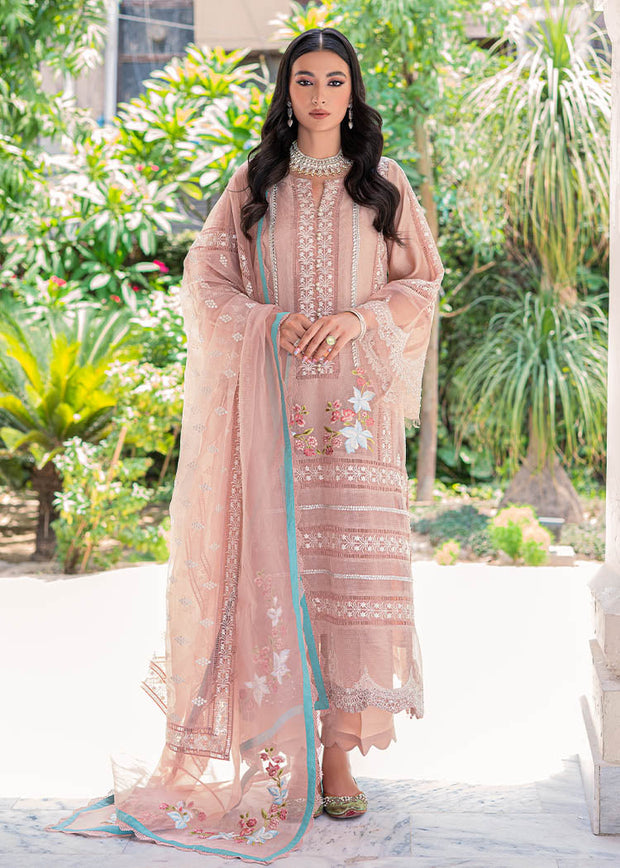 Premium Embroidered Pink Salwar Kameez Dupatta Dress