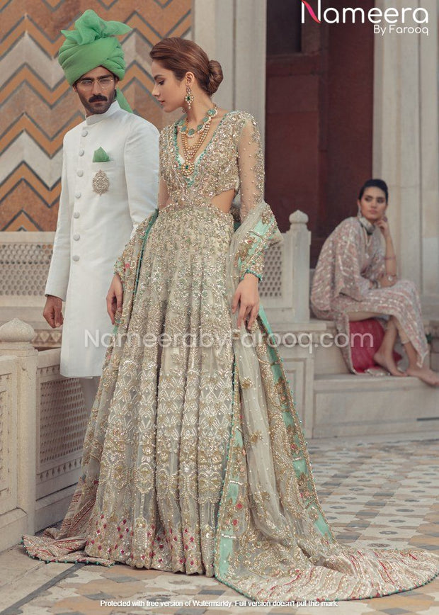 Premium Grey Pakistani Wedding Dresses Online