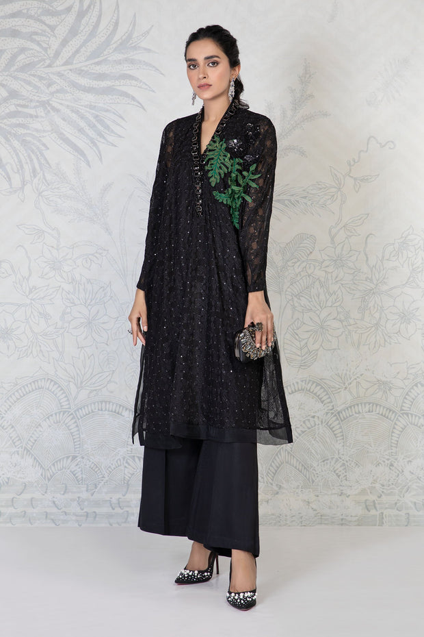 Premium Kameez Trouser Dupatta Pakistani Black Dress
