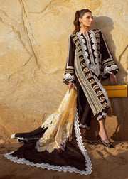 Premium Lawn Black Salwar Kameez Pakistani Eid Dress 2022
