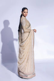 Premium Net Bridal Saree with Embellished Blouse