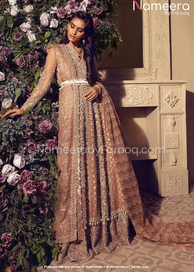 Premium Gown with Lehenga Pakistani Bridal Dresses Online USA – Nameera ...
