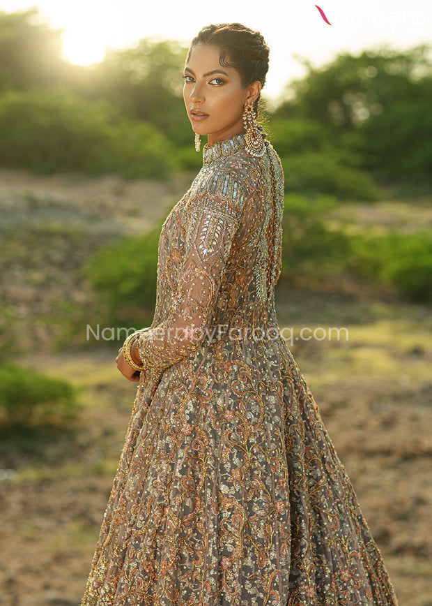 Premium Pakistani Bridal Gown with Lehenga and Dupatta