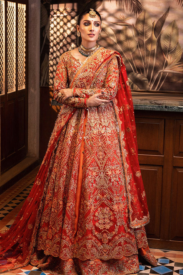 Premium Pakistani Bridal Lehenga with Frock and Dupatta Dress
