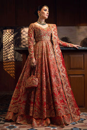 Premium Pakistani Bridal Lehenga with Frock and Dupatta Online