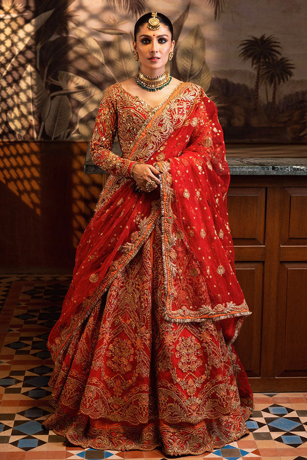 Premium Pakistani Bridal Lehenga with Frock and Dupatta