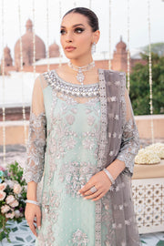 Premium Pakistani Party Dress in Embellished Sharara Kameez and Dupatta Style for Eid