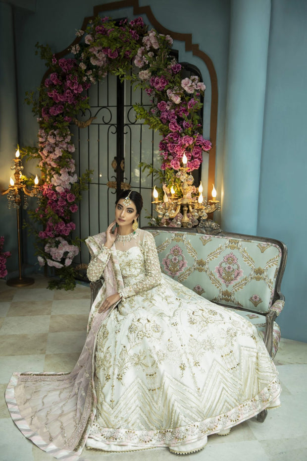 Premium Pakistani Wedding Dress in Pishwas Frock Trousers Style