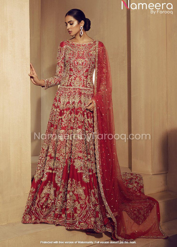 Premium Red Pakistani Designer Bridal Dresses