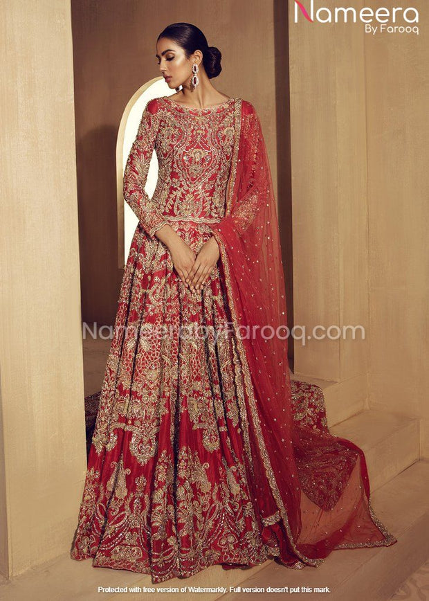 Premium Red Pakistani Designer Bridal Dresses