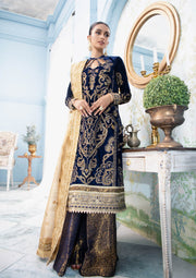 Premium Velvet Salwar Kameez in Royal Blue Shade Designer