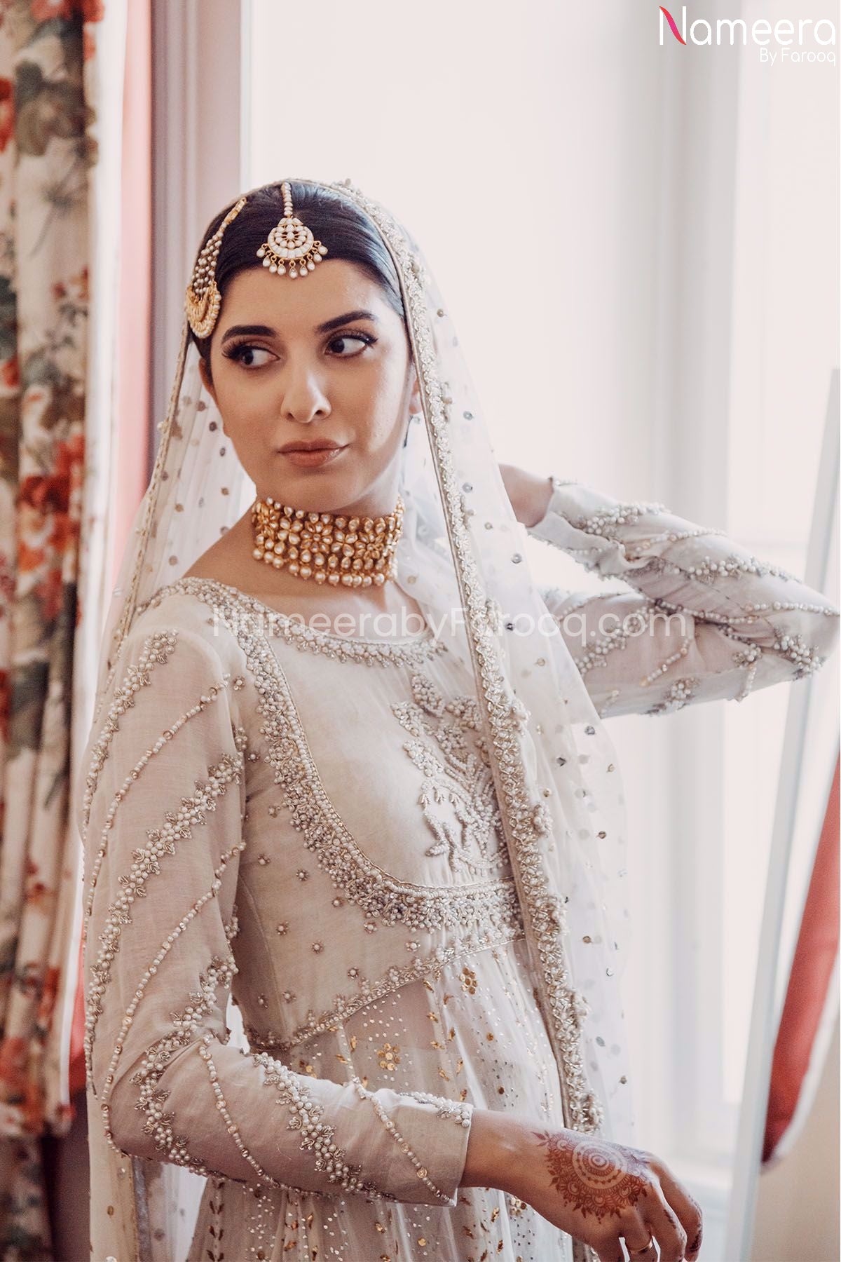 Buy Latest Premium White Pakistani Wedding Dress Online 2021 – Nameera ...