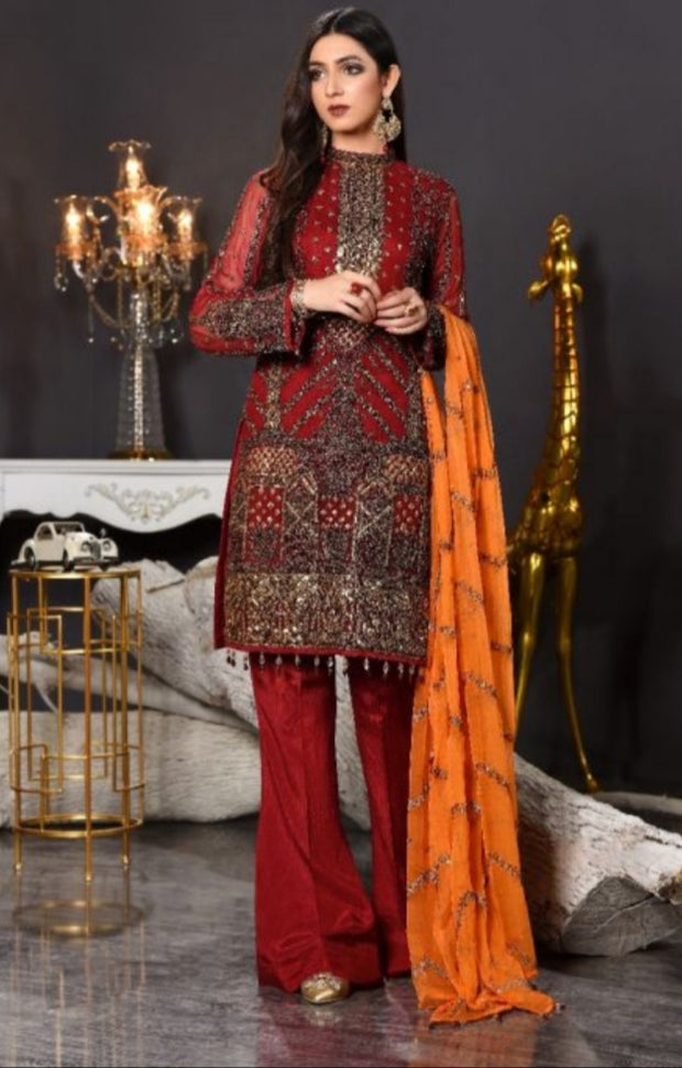 Pretty Chiffon Dresses Pakistani 2019 2