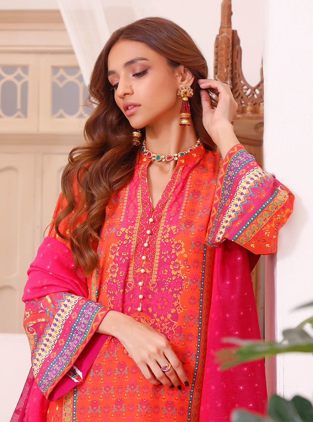 Printed Kameez Trouser Dupatta Pakistani Eid Dress