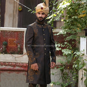 Printed Pakistani Sherwani for Groom online 2021 Front Look